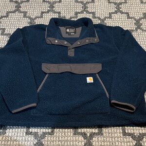 Carhartt Dark Blue and Charcoal Hoodie